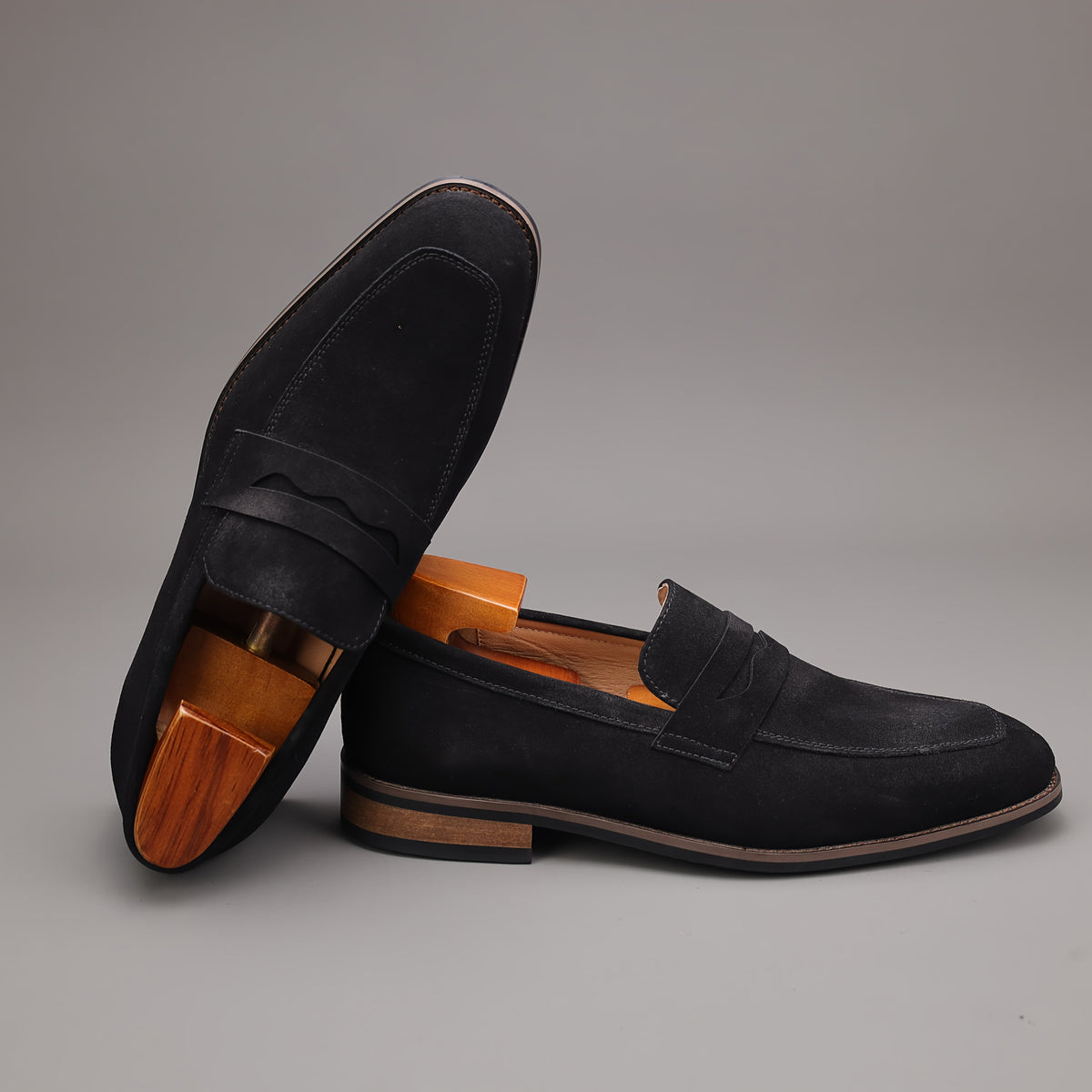 Mocassins homme à bande - Noir