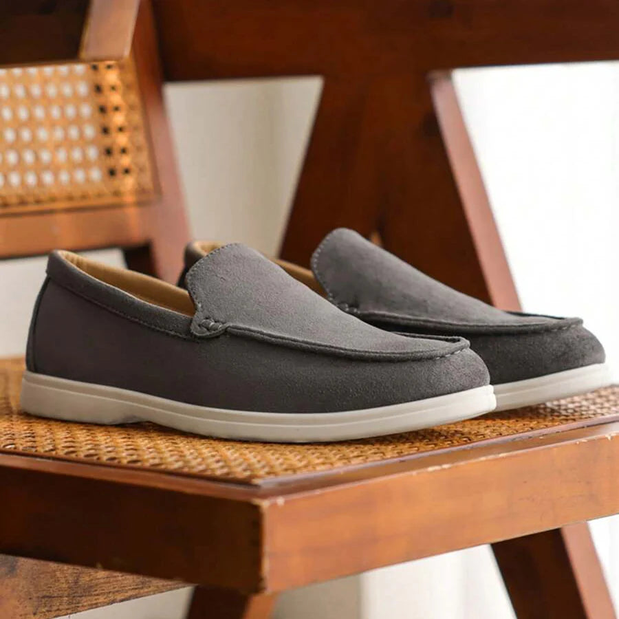 Mocassins homme à bout rond - Gris foncé