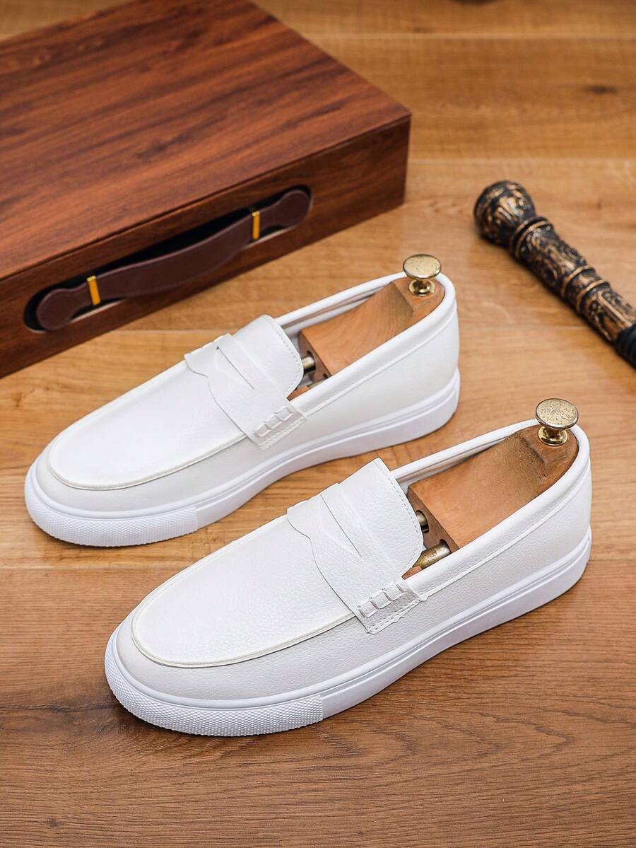 Mocassins homme à bride classique - Blanc