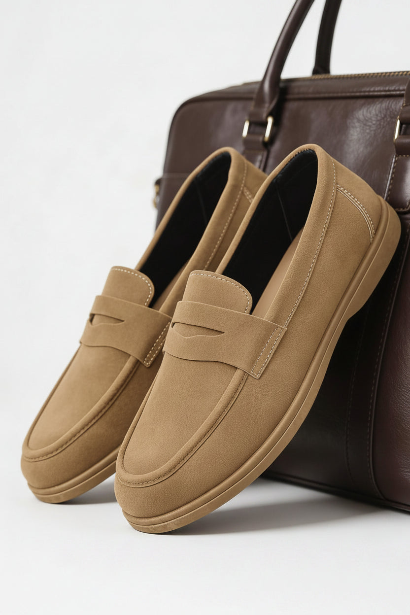Mocassins homme à bride penny - Kaki