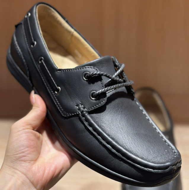 Mocassins homme à couture apparente - Noir