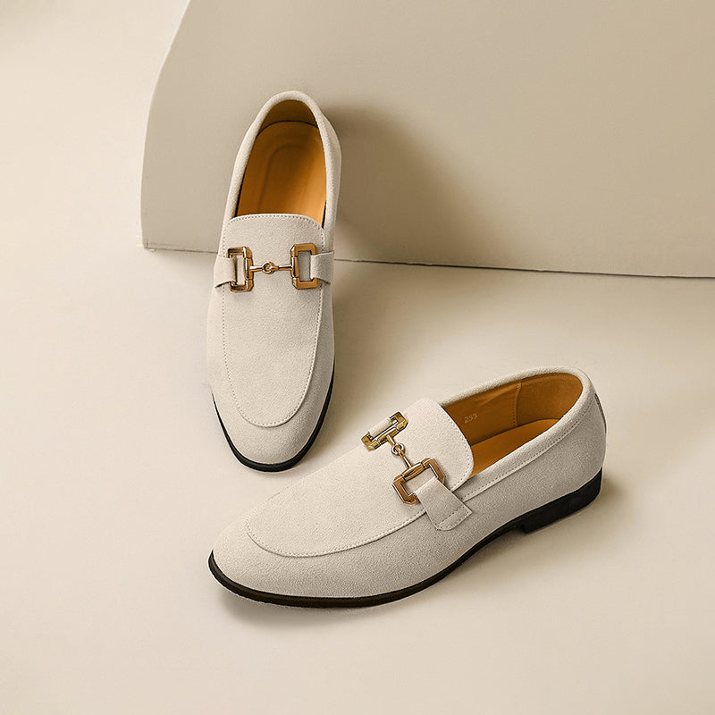 Mocassins homme à détail métallique - Beige