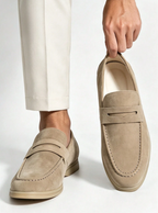 Mocassins homme à empeigne unie - Beige