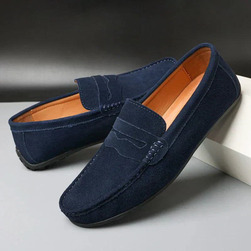Mocassins homme à enfiler - Bleu marine