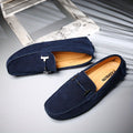 Mocassins homme à mors métallique - Bleu