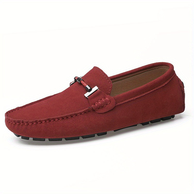Mocassins homme à mors métallique - Rouge