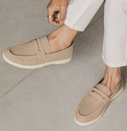 Mocassins homme à plateau cousu - Beige