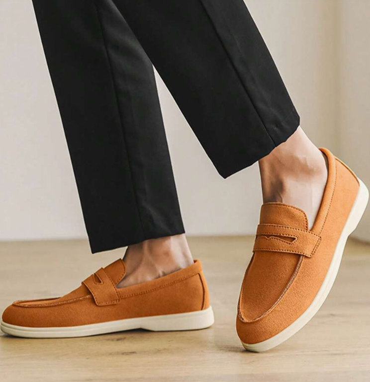 Mocassins homme à plateau cousu - Marron clair