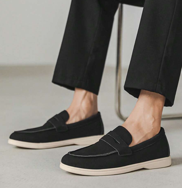 Mocassins homme à plateau cousu - Noir