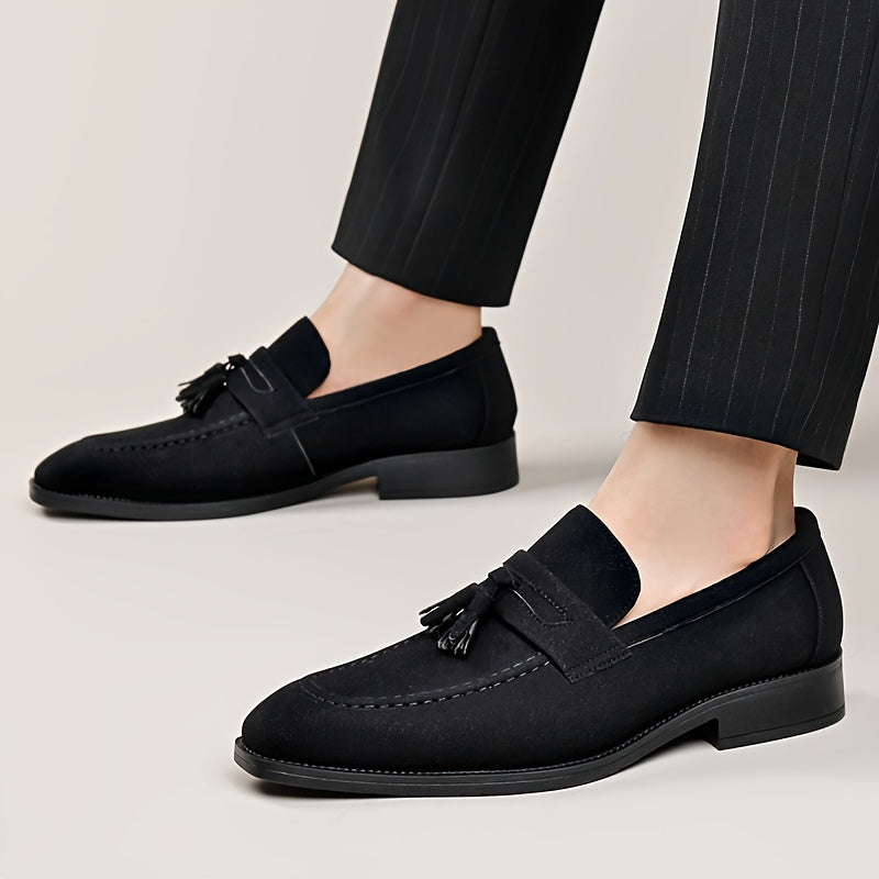 Mocassins homme à plateau frangé - Noir
