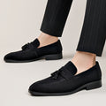 Mocassins homme à plateau frangé - Noir