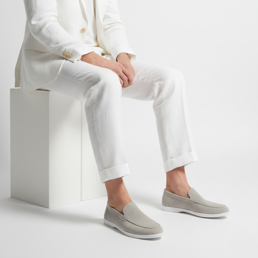 Mocassins homme à semelle contrastante - Gris