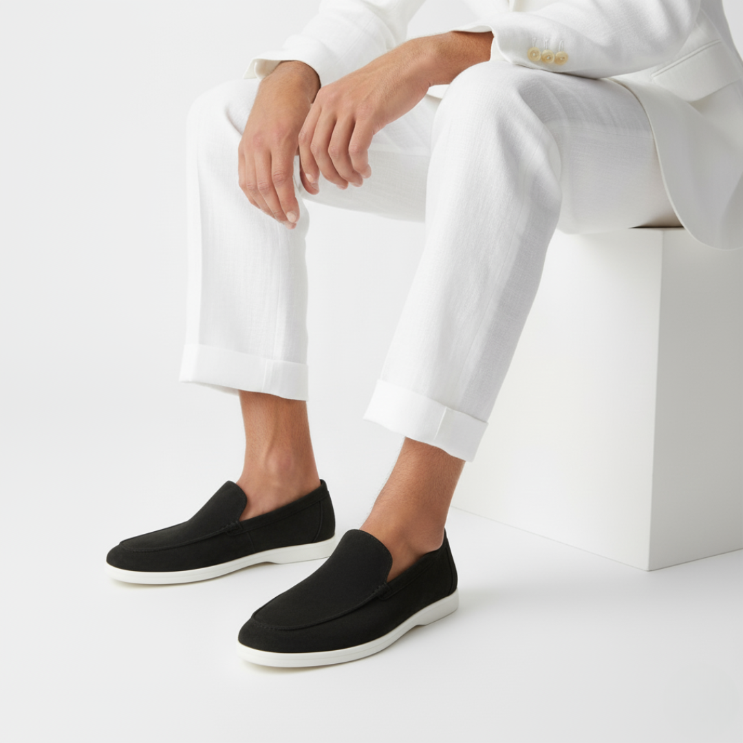Mocassins homme à semelle contrastante - Noir