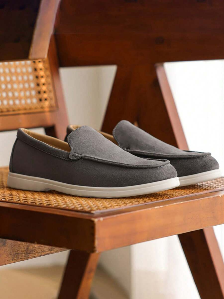 Mocassins homme à semelle contrastée - Gris fonce