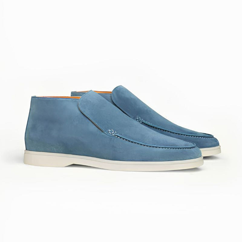 Mocassins homme à tige montante - Bleu