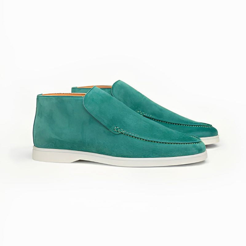 Mocassins homme à tige montante - Vert