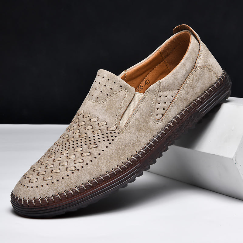 Mocassins homme ajourés - Beige