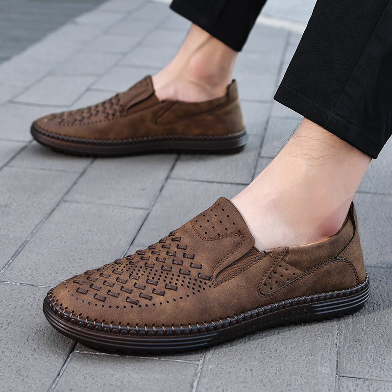 Mocassins homme ajourés - Marron