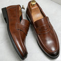 Mocassins homme bandeau - Marron