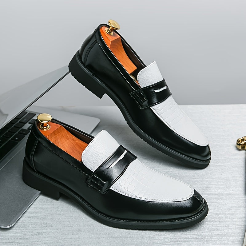 Mocassins homme bicolores texturés - Noir