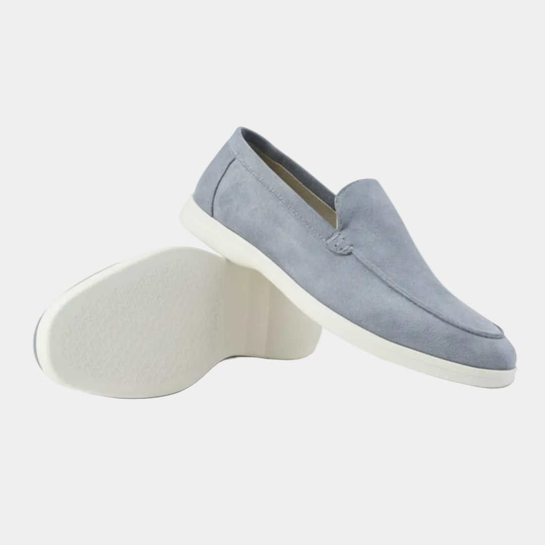 Mocassins homme couture apparente - Bleu