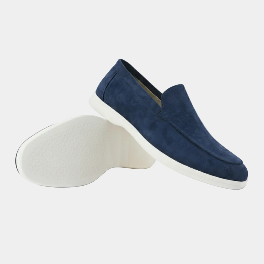 Mocassins homme couture apparente - Bleu marine