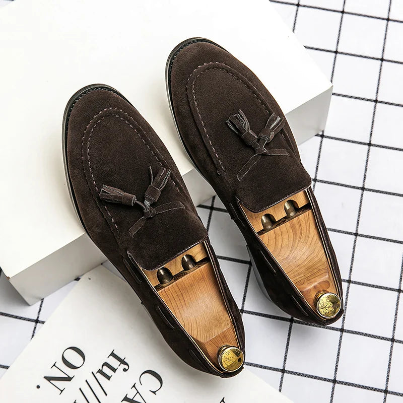 Mocassins homme dessus structuré - Marron