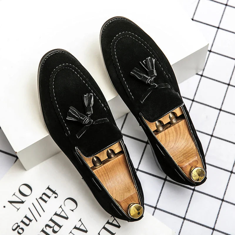 Mocassins homme dessus structuré - Noir
