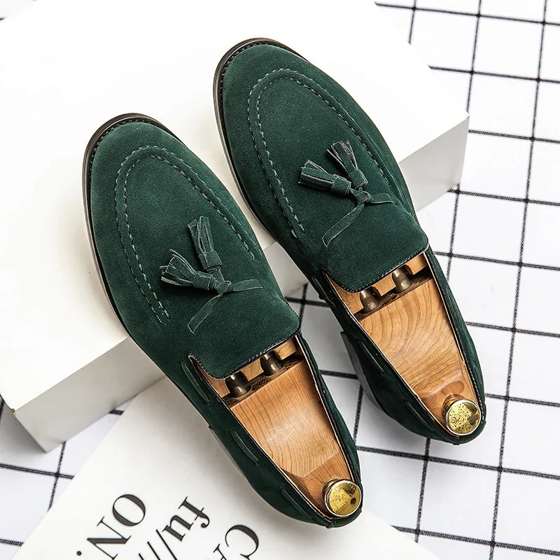Mocassins homme dessus structuré - Vert