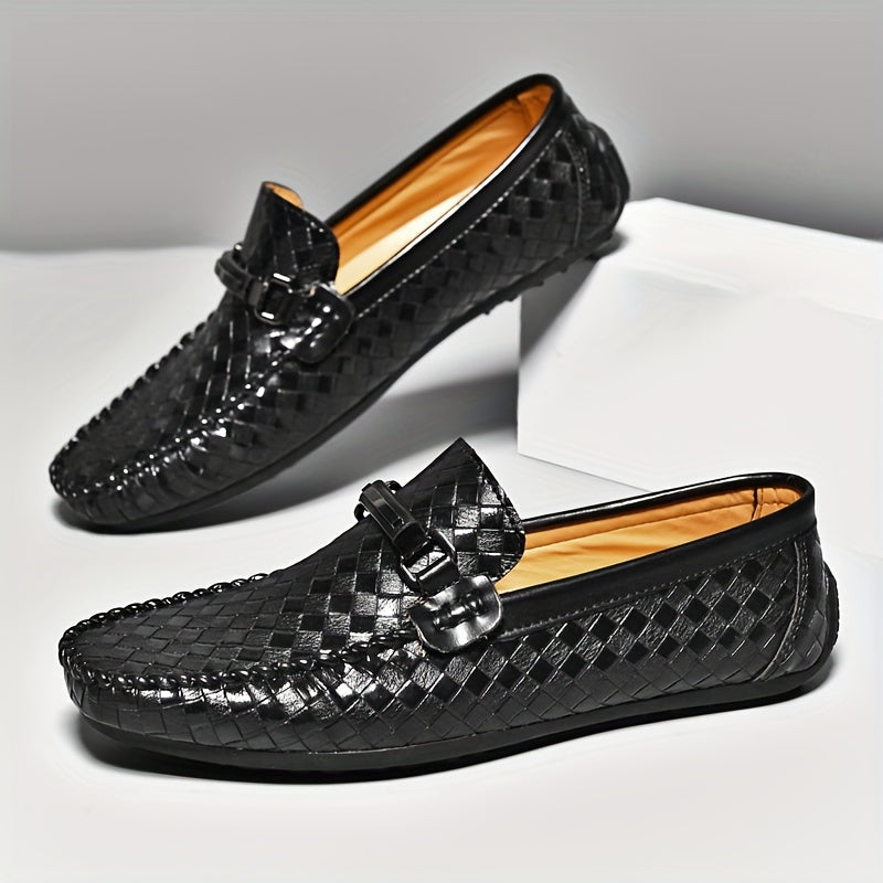 Mocassins homme effet tressé à boucle - image 3