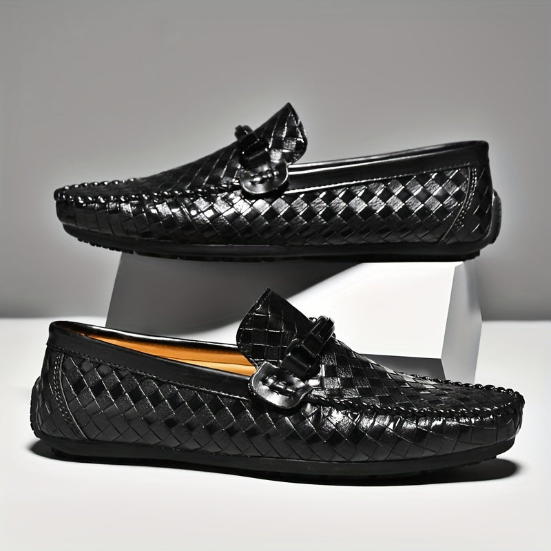 Mocassins homme effet tressé à boucle - image 4
