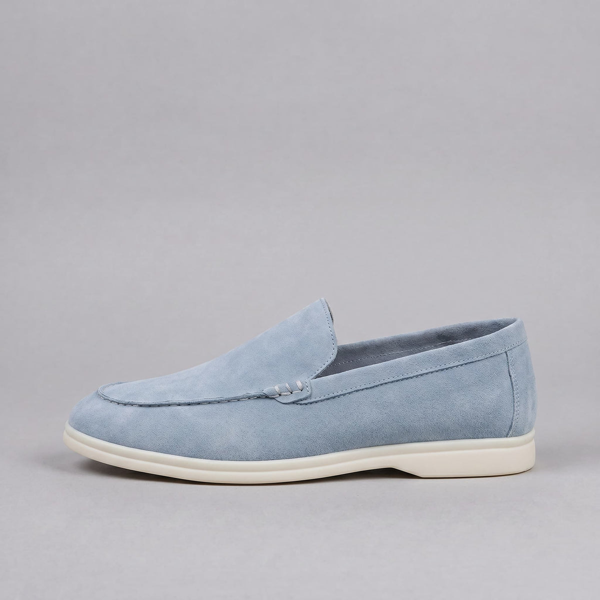 Mocassins homme en daim - Bleu clair