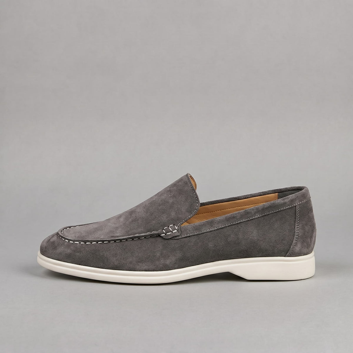 Mocassins homme en daim - Gris foncé