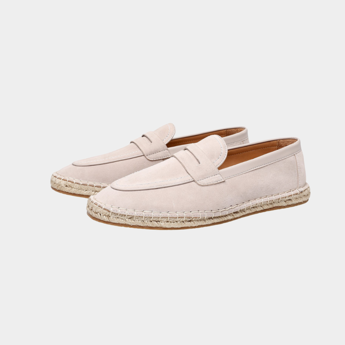 Mocassins homme espadrille à mors - Blanc cassé