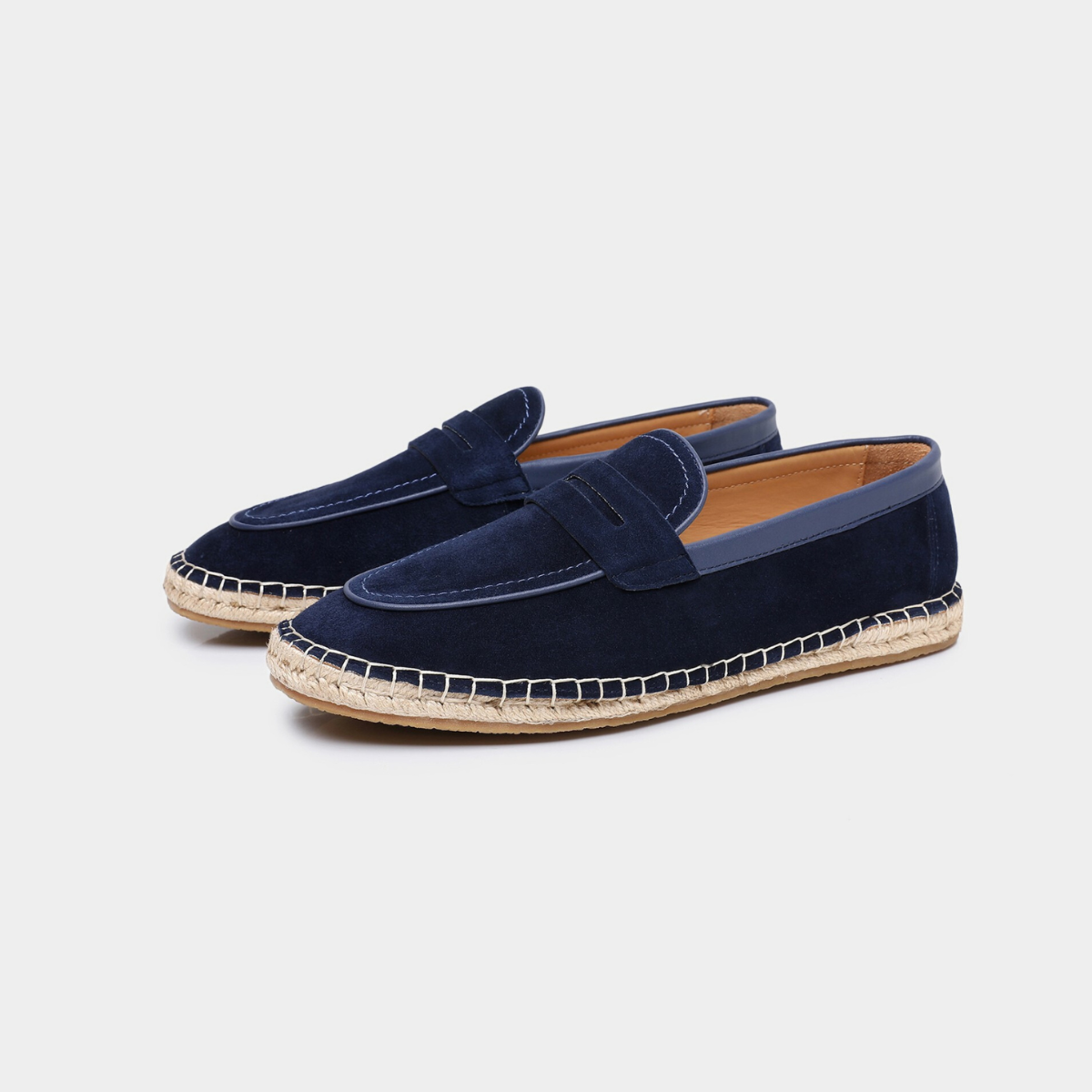 Mocassins homme espadrille à mors - Bleu marine
