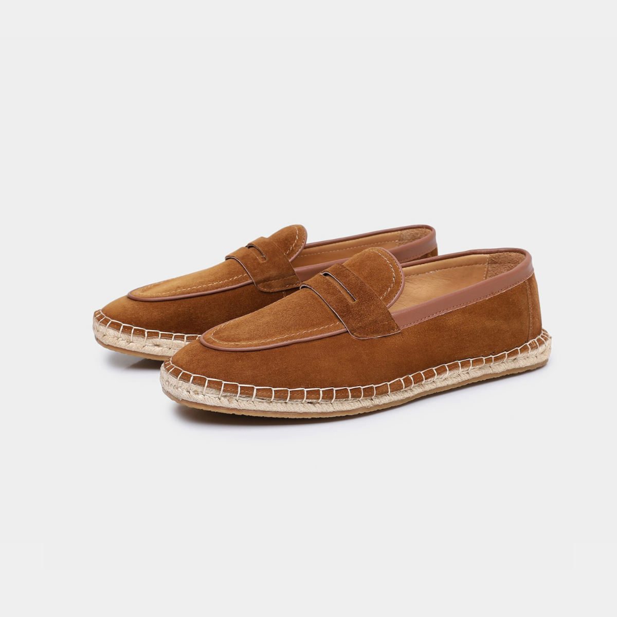 Mocassins homme espadrille à mors - Marron