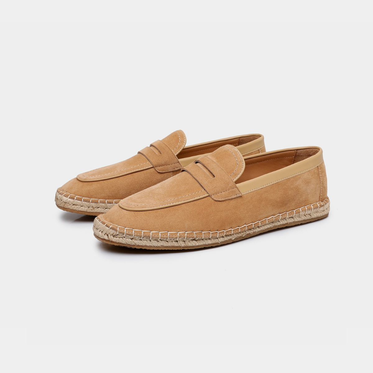 Mocassins homme espadrille à mors - Marron clair