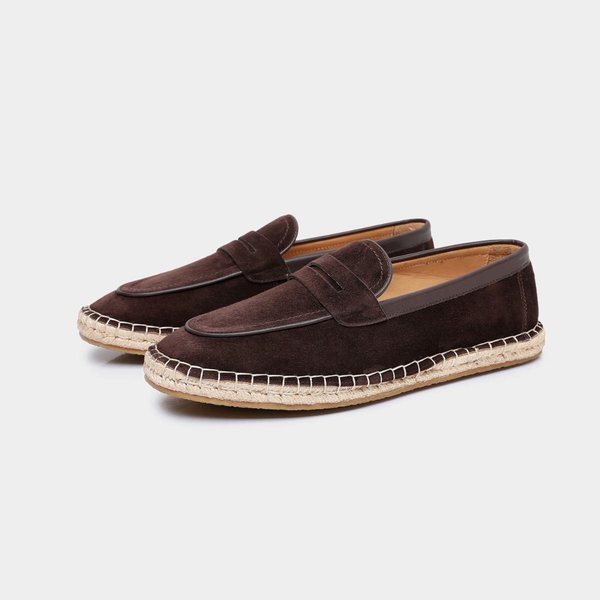 Mocassins homme espadrille à mors - Marron foncé