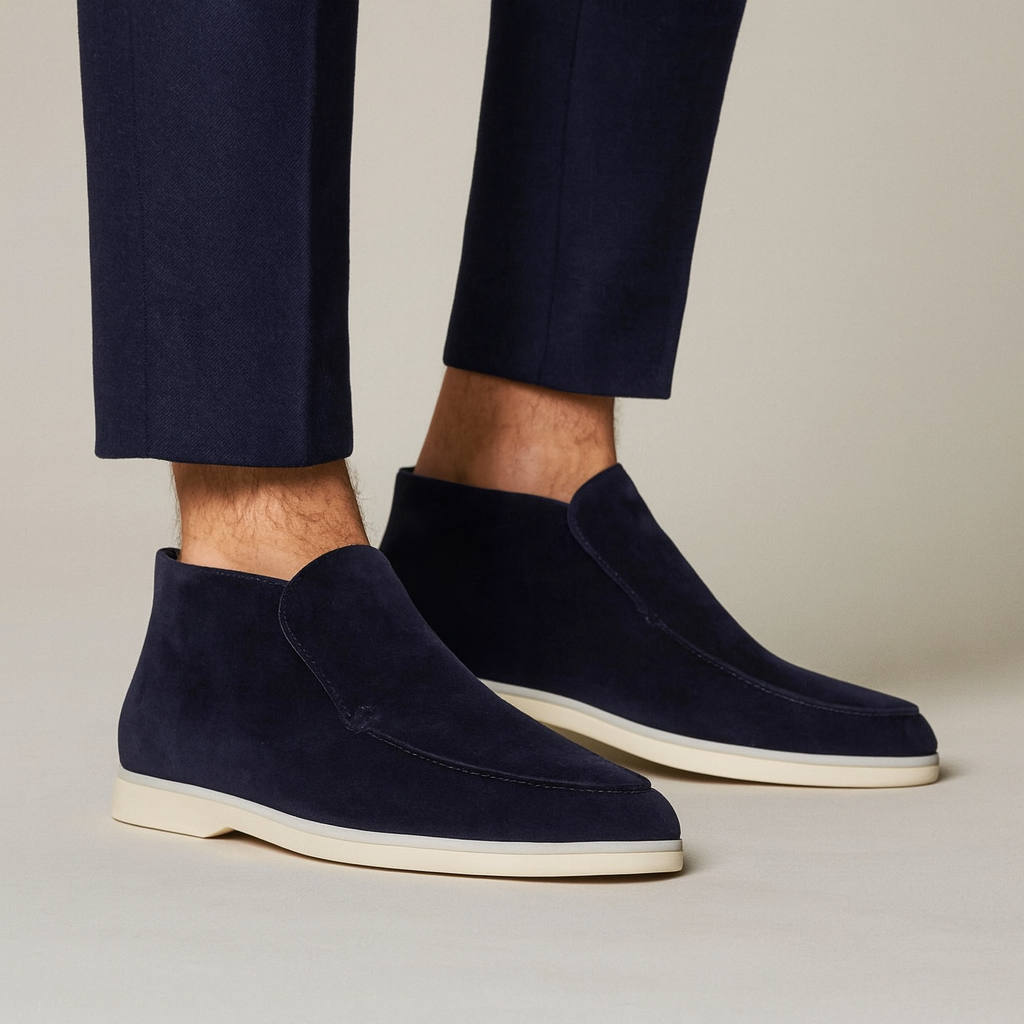 Mocassins homme montants à enfiler - Bleu foncé