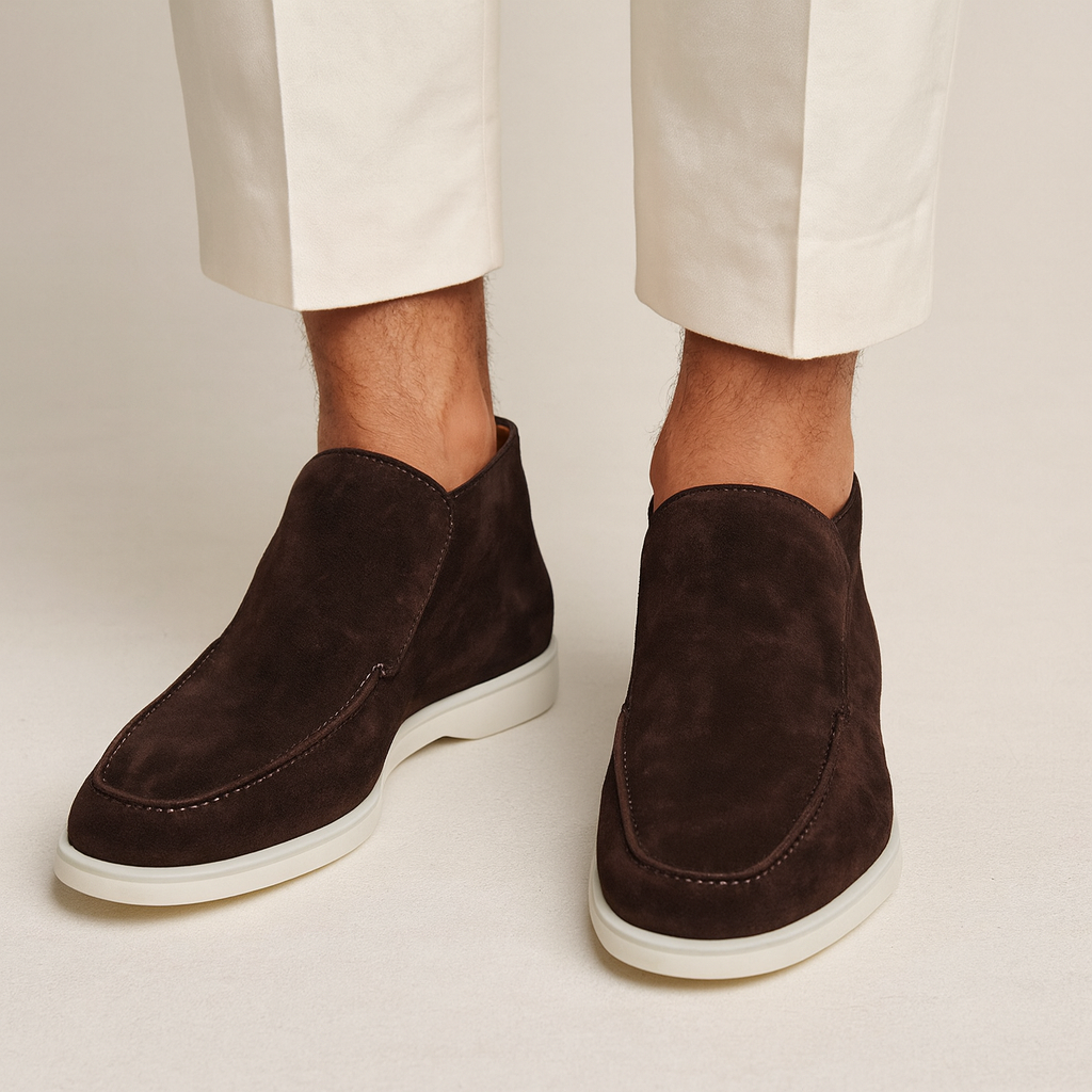 Mocassins homme montants à enfiler - Brun foncé