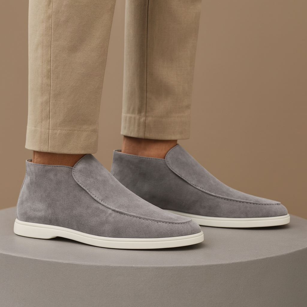 Mocassins homme montants à enfiler - Gris
