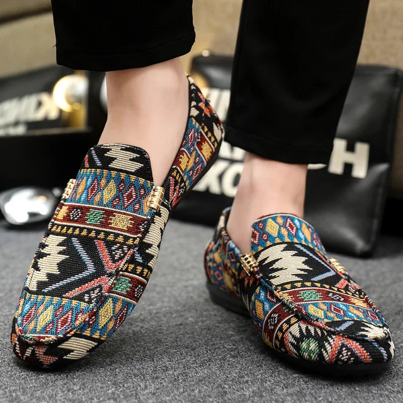 Mocassins homme motifs tissés - image 3
