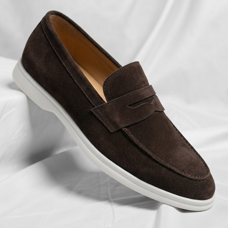 Mocassins homme penny classiques - Marron foncé