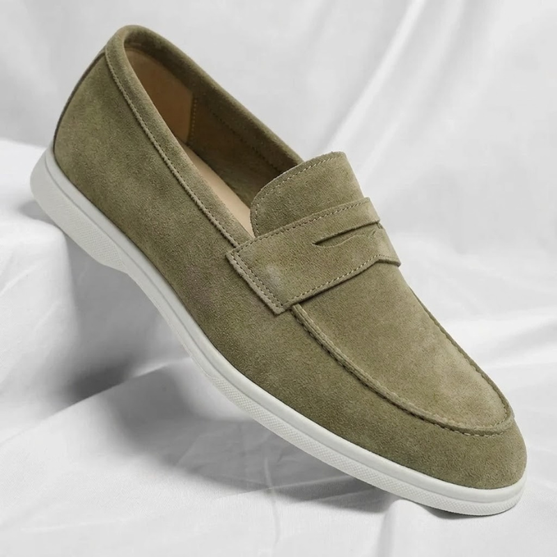 Mocassins homme penny classiques - Vert