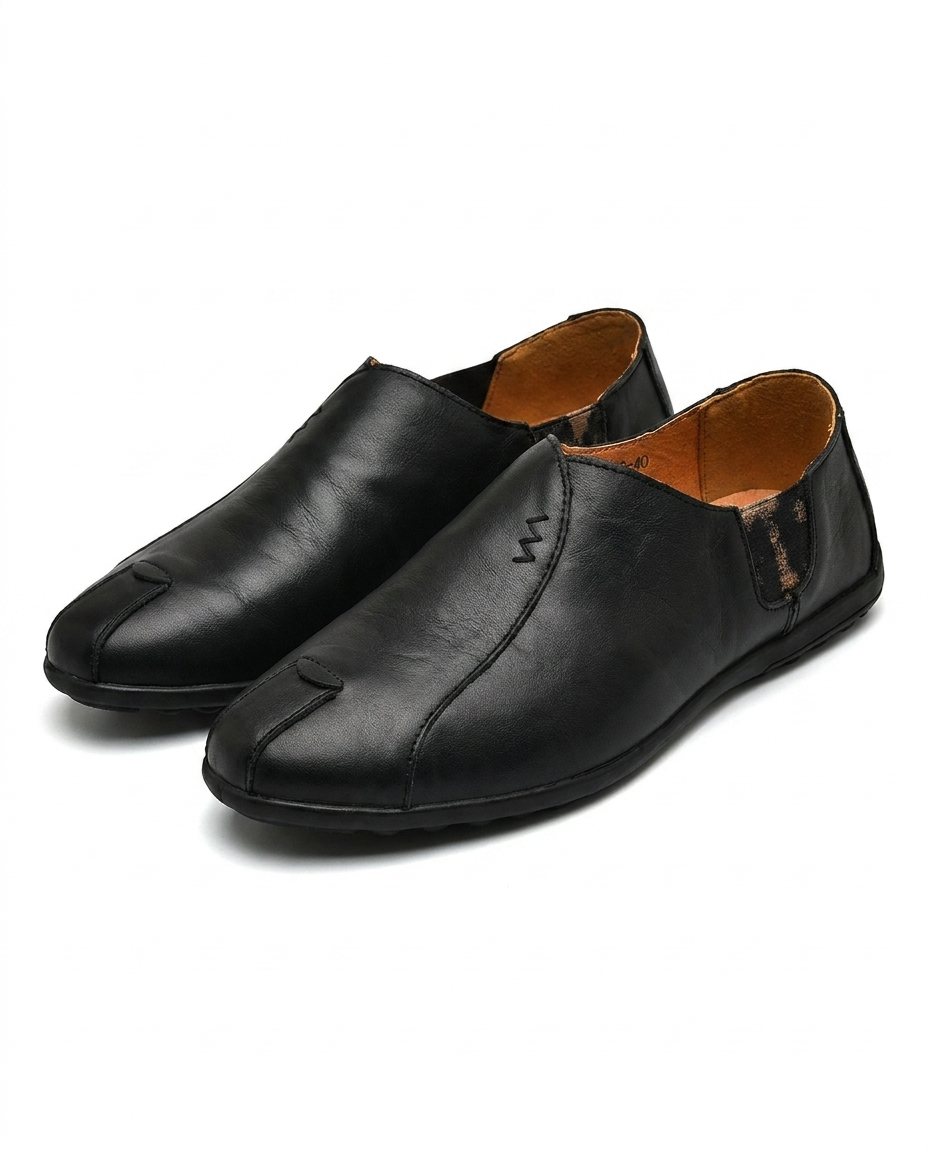Mocassins homme plats - Noir
