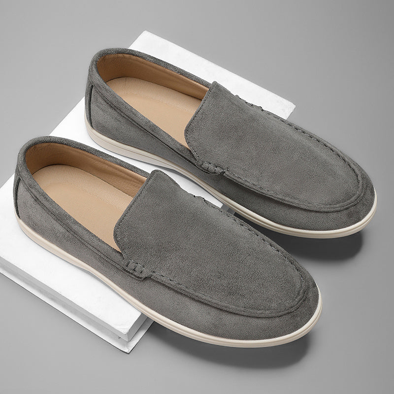 Mocassins homme semelle claire - Gris
