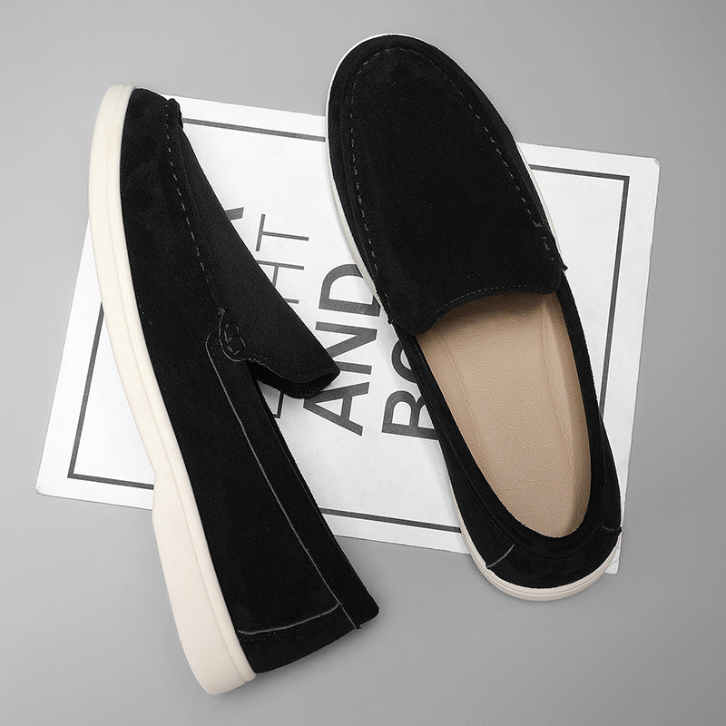 Mocassins homme semelle claire - Noir