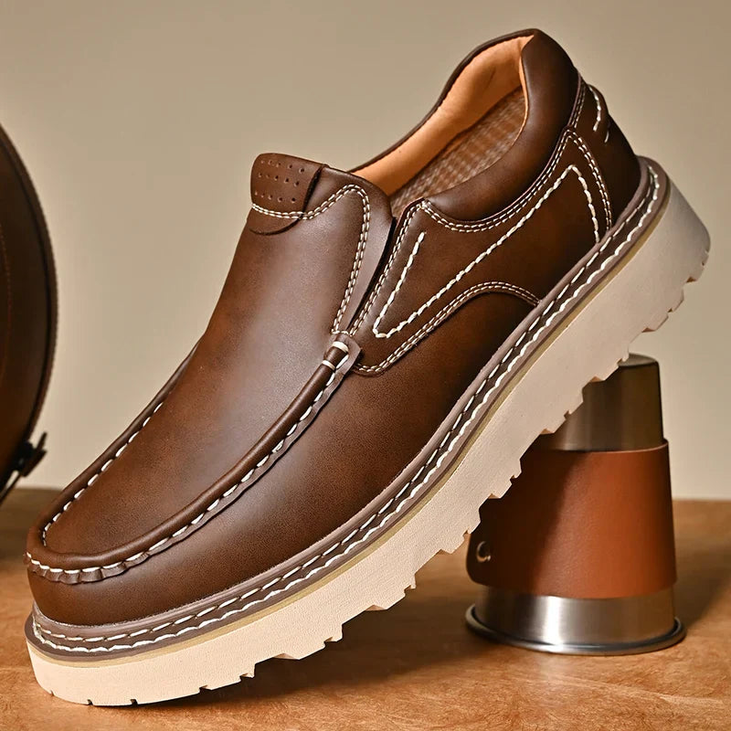 Mocassins homme semelle crantée - Marron