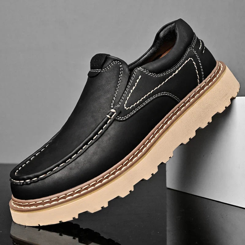 Mocassins homme semelle crantée - Noir