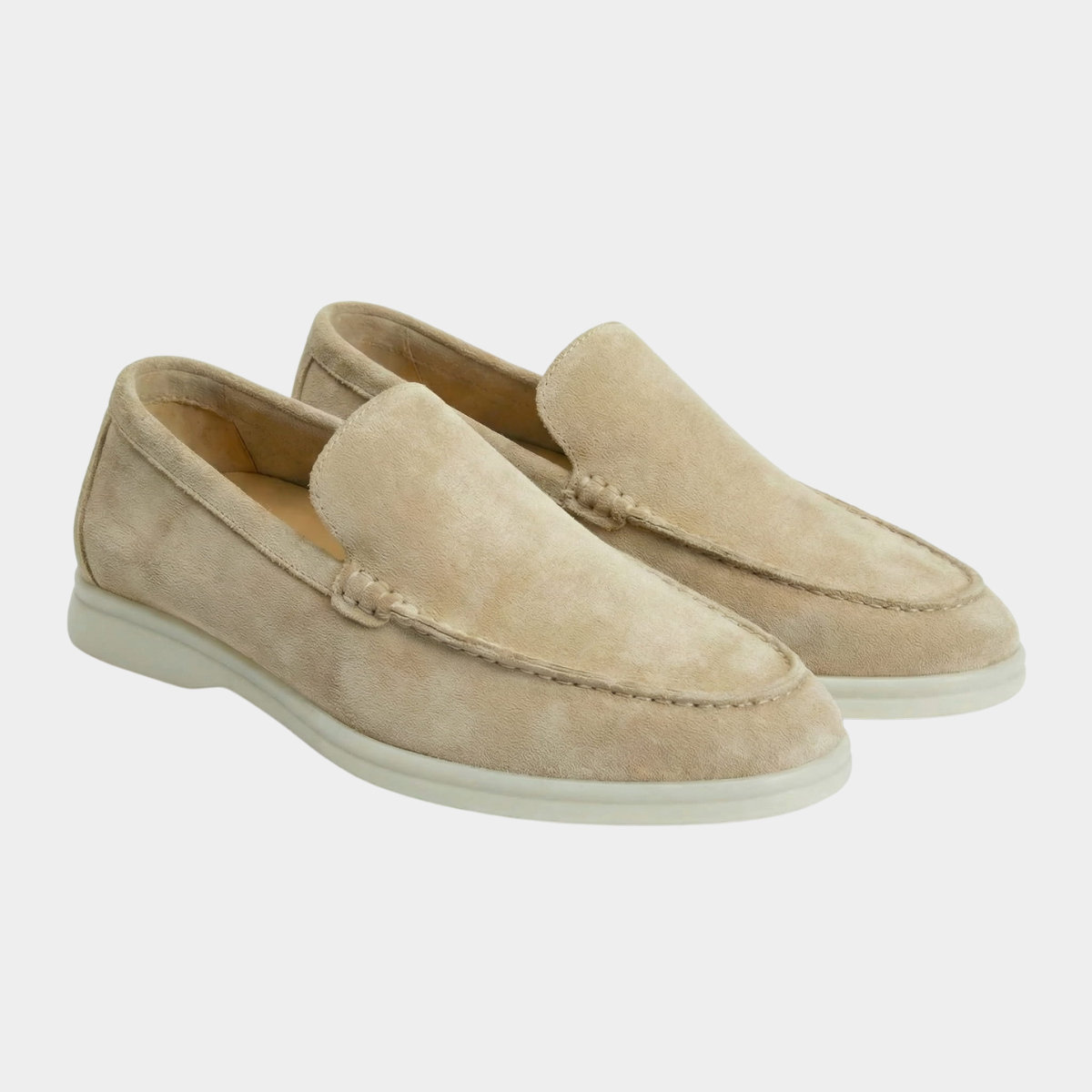 Mocassins homme souples à enfiler - Beige